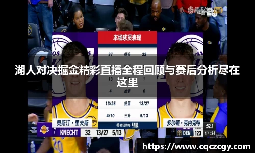 湖人对决掘金精彩直播全程回顾与赛后分析尽在这里